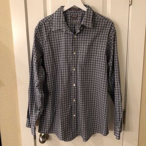 Men’s Eddie Bauer Long Sleeve Plaid Dress Shirt (A1)